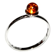 1.35g Authentic Baltic Amber 925 Sterling Silver Ring Jewelry N-A7531 s.8