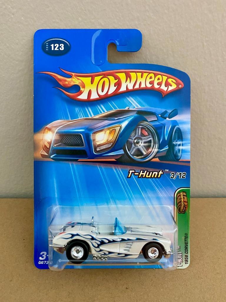 Hot Wheels 2005 Super Treasure Hunt 1958 Corvette T-Hunt White 10th  Anniversary
