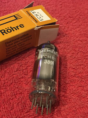 ECH81, SIEMENS, Triode-Heptode Oszillator/Mischer Regelung, NOS, OVP, (1Stk)