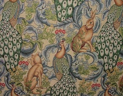 William Morris Bosque Natural Tapicería de Cortina Cojín Silla Tela - Imagen 1 de 4