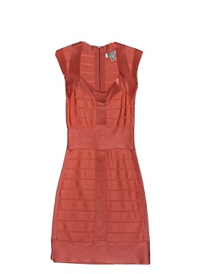 French Connection Classic Sz 2 Salmon Pink Bandage Dress EXCELLENT  CONDITION | eBay