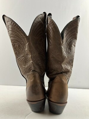Bottes Western Laredo Femme 8.5 M – Cuir Crème/marron, Bout Pointu, Confort Ortholite