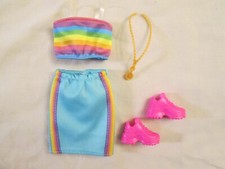 Barbie Fashionistas Curvy Doll 218 Complete Outfit Necklace Shoes Skirt Top