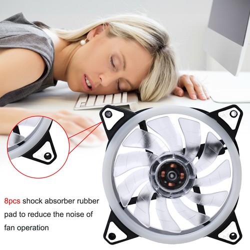 1-7x RGB Case Fan Set 120mm Boîtier Ventilateur + Contrôleur pour COOLMOON LED - Photo 8/18