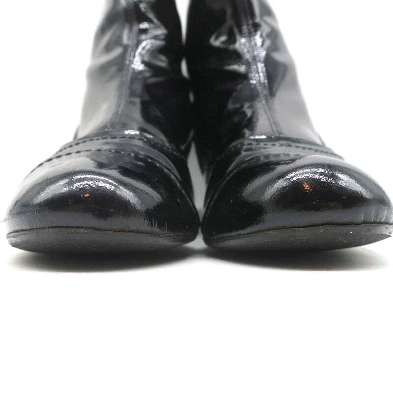 Botines Lanvin de charol negro talla 41 botines de tacón de gatito Foto 4 de 4