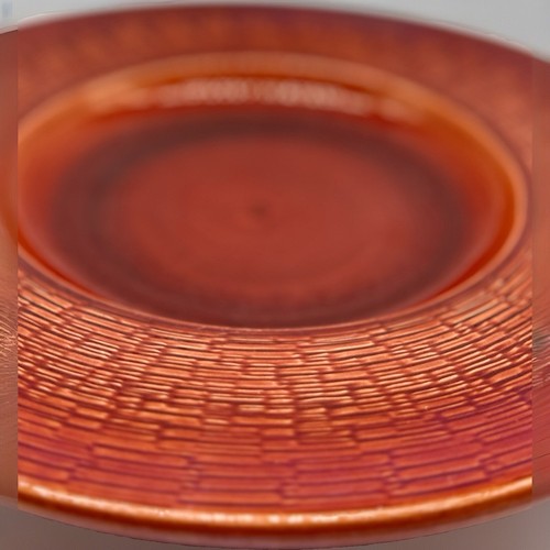 Bitossi Italy Red Ceramic centerpiece Bowl, Aldo Londi, textured red 13”, decor - Picture 7 of 9