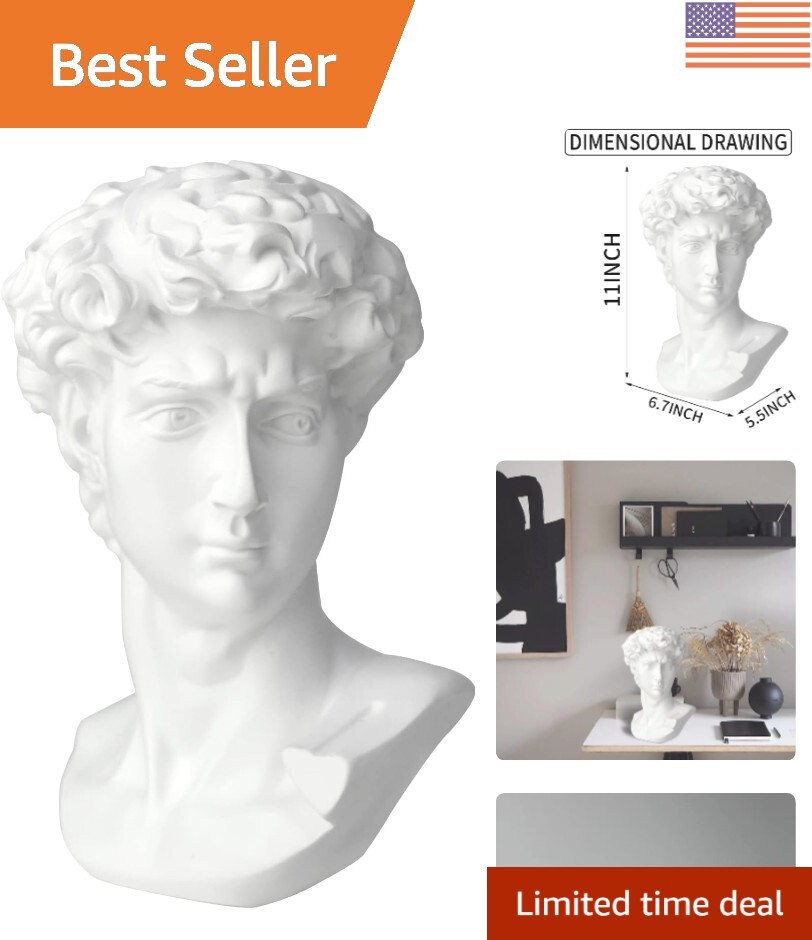 11in David Statue - Exquisite Greek Mythology Sculpture for Home Aesthetics
