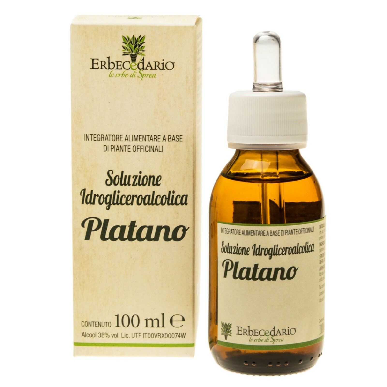 Soluzione Idrogliceroalcolica Platano Erbecedario, Benessere Pelle, 100ml