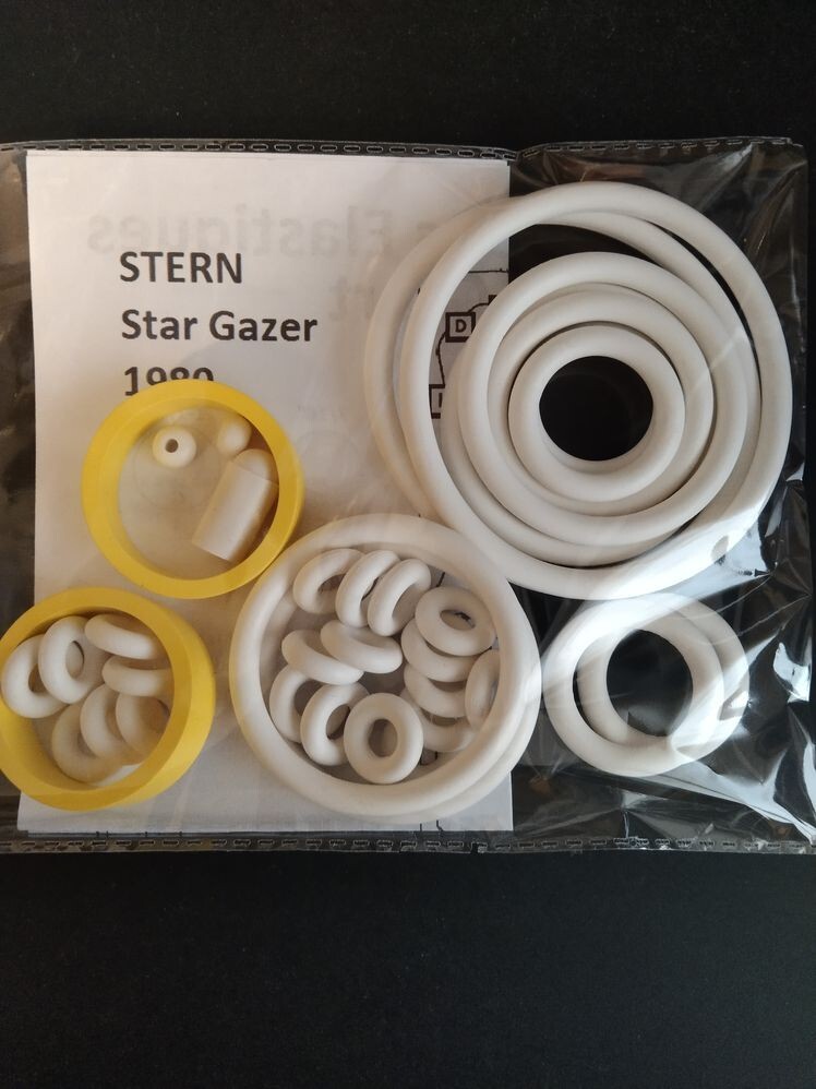Élastiques flipper Stern Star Gazer usés ? Kit de rechange 1980 blanc