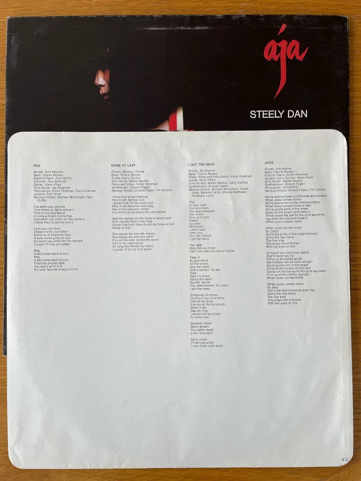 STEELY DAN - AJA 1st UK Press ABC Records 1977 LP VG+ - Image 3 of 4