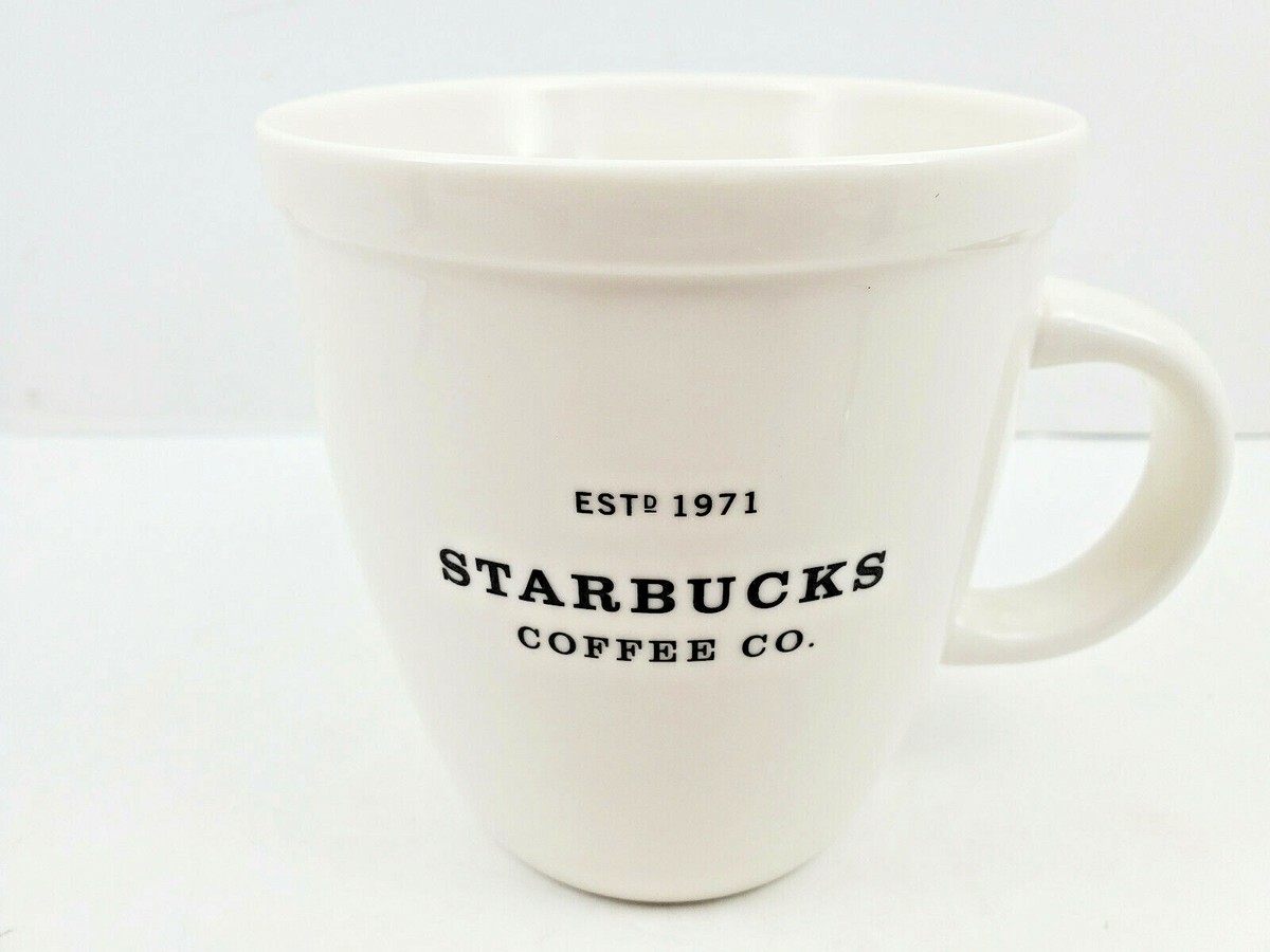Starbucks Coffee Est 1971 White Barista Mug 18 Oz | eBay