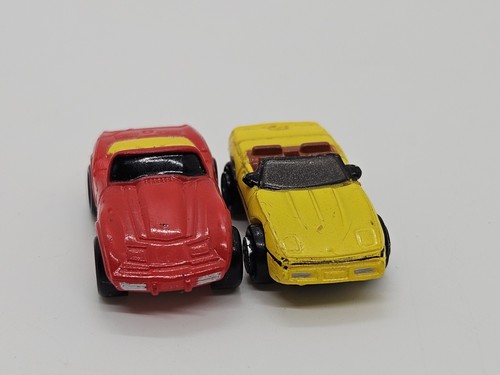 Micro Machines Corvette Convertible Car Lot Red Yellow - Picture 3 of 6