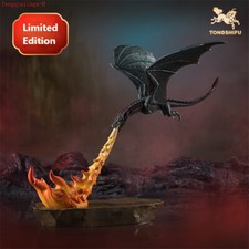 Game of Thrones Black Dragon Drogon Figure Metal Statue Model Hand Painted Toys