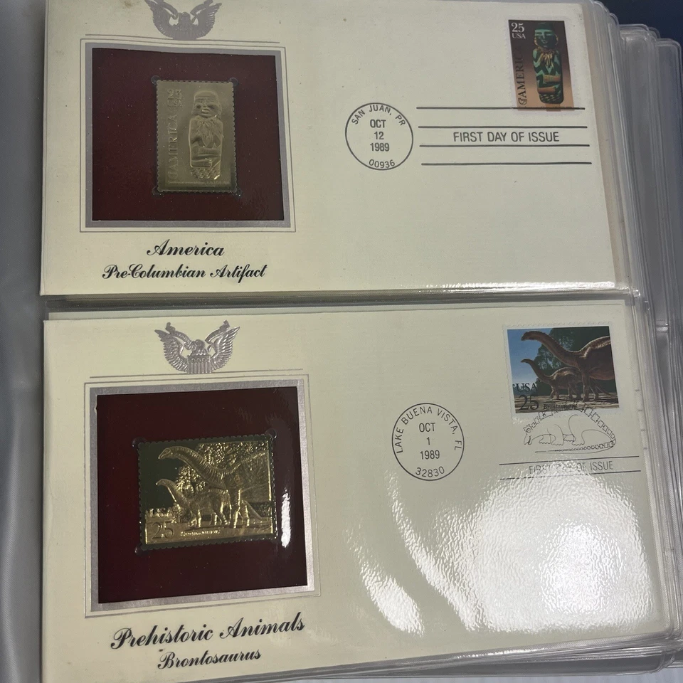 黄金复制品美国邮票 22kt 黄金首日发行批量 1987 年倒装珍妮加号 — 第 4/4 张图片