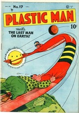 Plastic Man  17  VERY FINE  May 1949  Canadian Edition  Cole cover  art