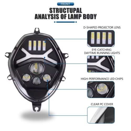 For Suzuki V-Strom 650 1000 DL650 DL1000 LED Headlight DRL Assembly head Lamp - Picture 3 of 11