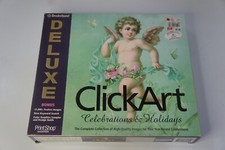 PC Big Box Broderbund Deluxe PrintShop Essentials ClickArt Celebrations Holidays