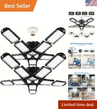 Heavy-Duty Garage Lighting 2-Pack - Adjustable Panels & 26000 Lumen Brightness