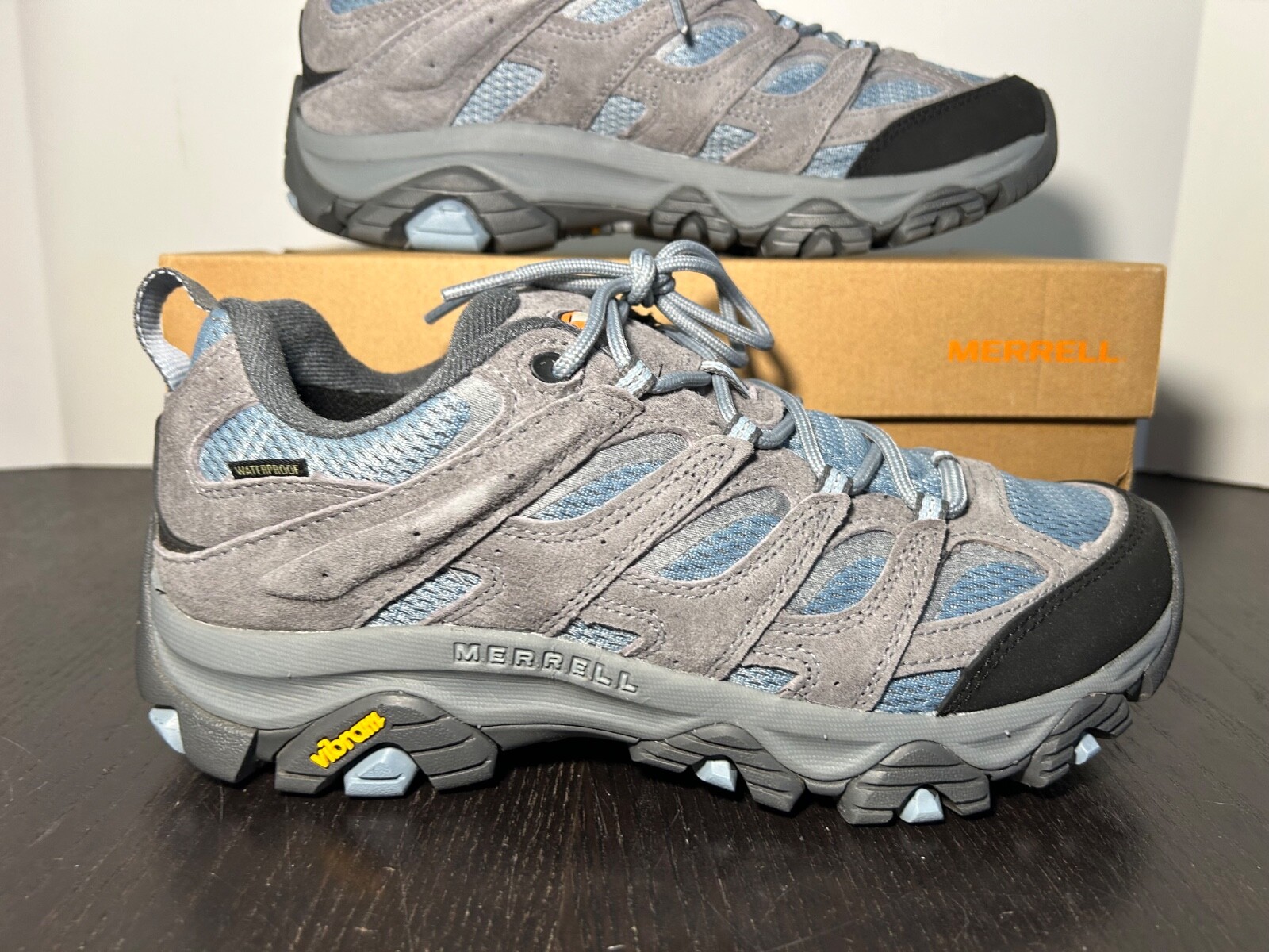 Scarpe da trekking Merrell Moab 3 impermeabili sneaker altitudine blu grigio donna 9