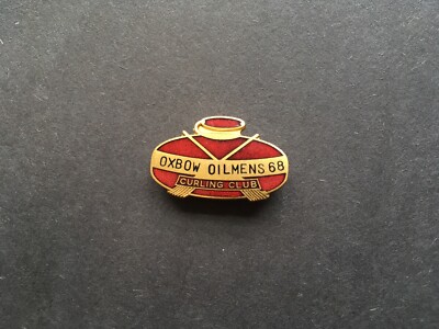 Vintage Oxbow Oilmens 68 Curling Club 1968 Enamel Pin Red and Gold | eBay