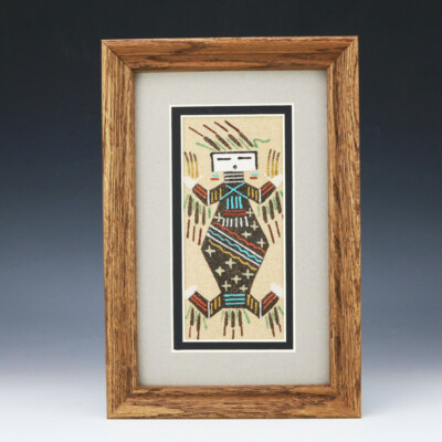 NATIVE AMERICAN NAVAJO FATHER SKY SAND PAINTING BY DANIEL SMITH JR.