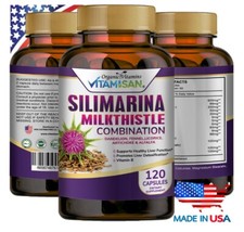 USA Made Liver detox Support Supplement MILK Thistle Silymarin detox repa