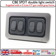 C-Line CBE 12v Double Light Switch 2-Way Power SPDT Campervan Motorhome Boat Van