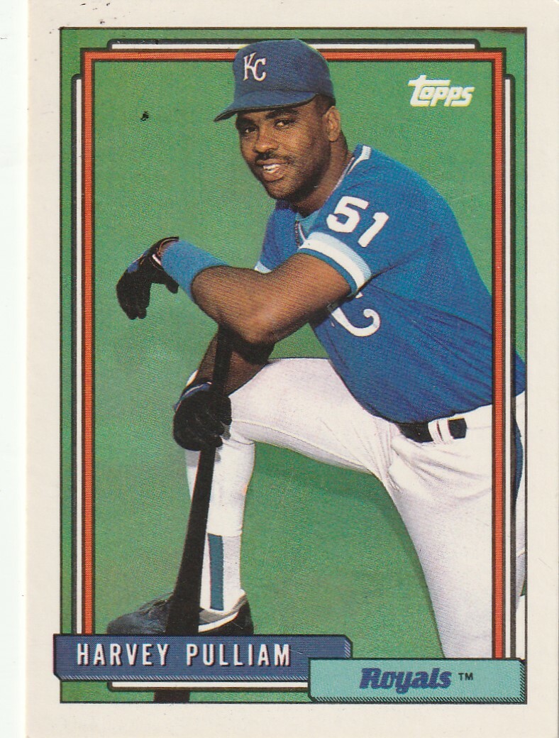 FREE SHIPPING-MINT-1992 Topps Harvey Pulliam #687-PLUS ROYALS BONUS CARDS