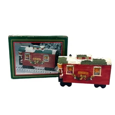 Vtg North Pole Express Rail Line Teddy Bear Train 1994 First Edition Caboose Car
