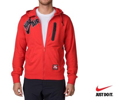 NIKE SPORTSWEAR NIKE AIR BONDED FULL ZIP HOODIE RED MEN's XL