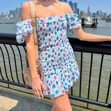 LoveShackFancy Kodie Mini Dress in Deep Cotton Candy EUC