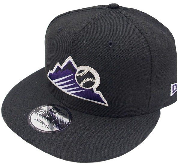 New Era Colorado Rockies Black Otc Snapback Cap 9Fifty Osfa Limited Edition Mlb-image
