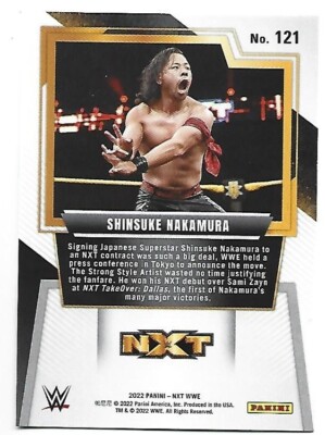 Shinsuke Nakamura 2022 Panini WWE Smackdown Base Card #121 NXT 2.0