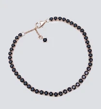 New 100% Authentic PANDORA Rose Gold Black Sparkling Tennis Bracelet 581469C02