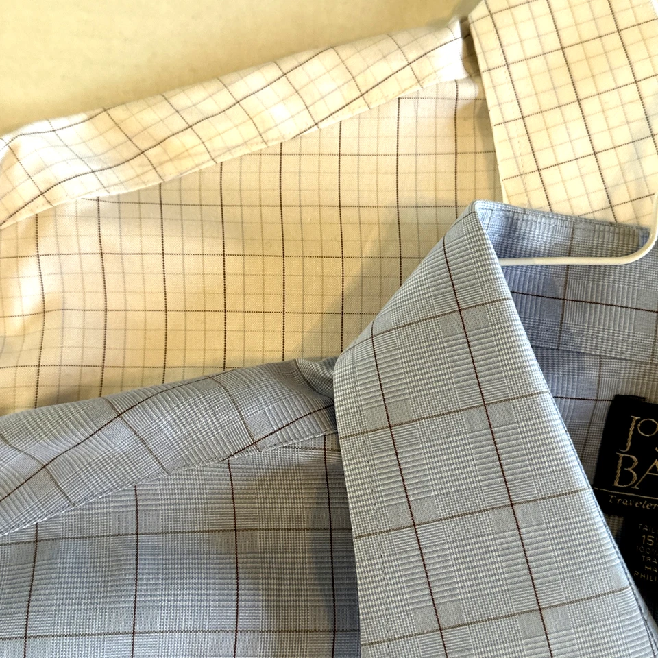 批量 3 件 正装衬衫 男式 15.5 33 Jos A 银行旅行者领子 — 第 4/4 张图片