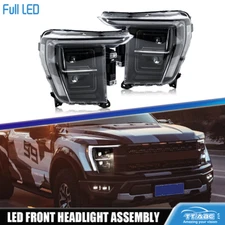 TT-ABC Projector LED Headlights DRL For 2021-2023 Ford F-150 XLT XL Front Lamps