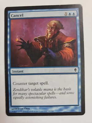 mtg cancel card MTG Magic The Gathering Card Cancel Instant Blue Zendikar 2009