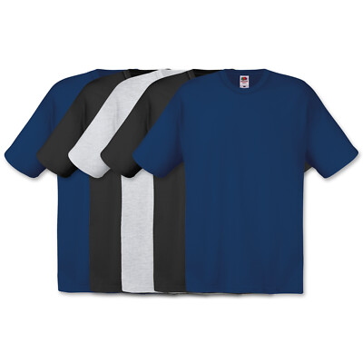 5er Fruit of the Loom Herren T-Shirt Shirt Original Tshirt Set Bunt Mix S - 5XL
