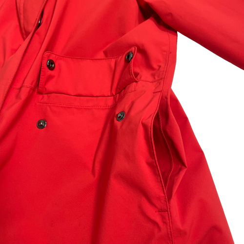 Barbour Katafront Concealed Hood Waterproof Jacket / Rain Coat, Poppy Red, US-4 - Picture 16 of 21