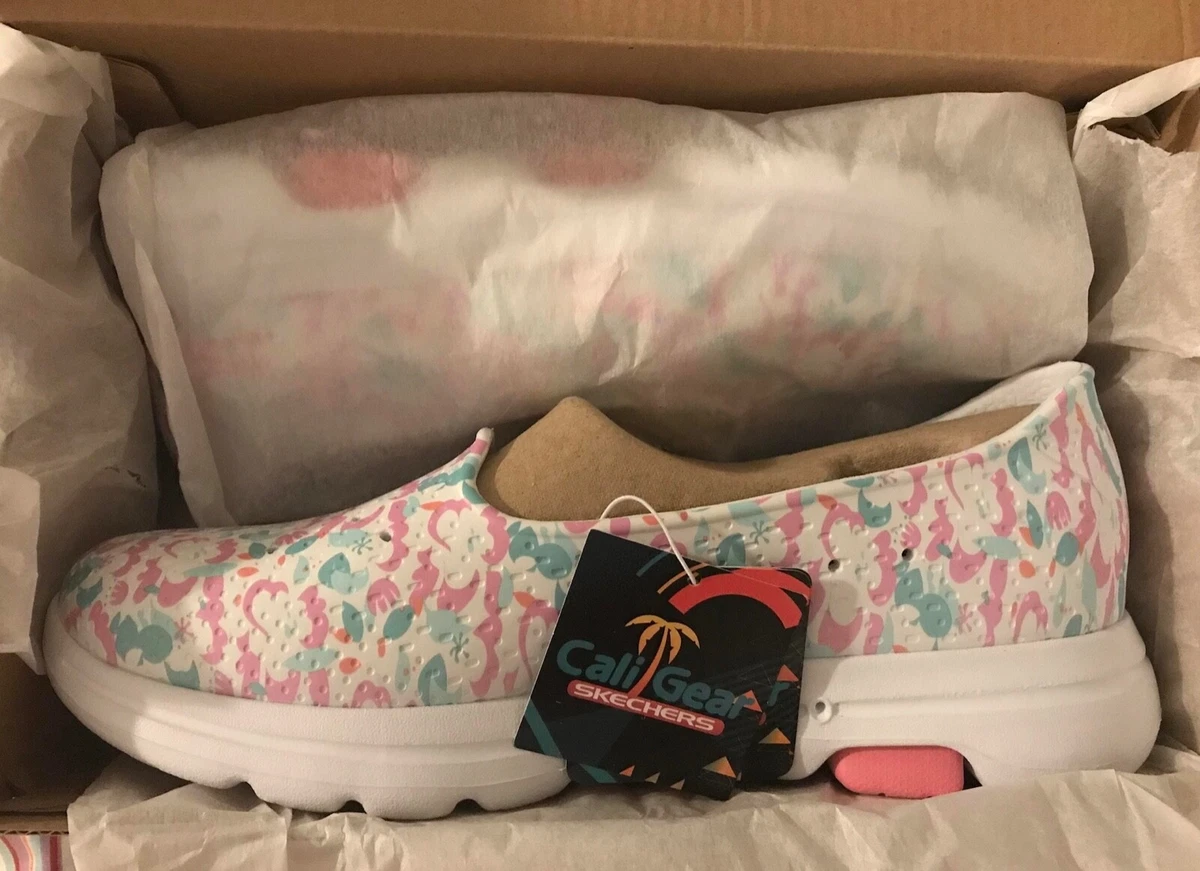 SKECHERS Women's Cali Gear GOwalk 5 Blossoms Slip On WATER FRIENDLY Sz 7 or  8 | eBay