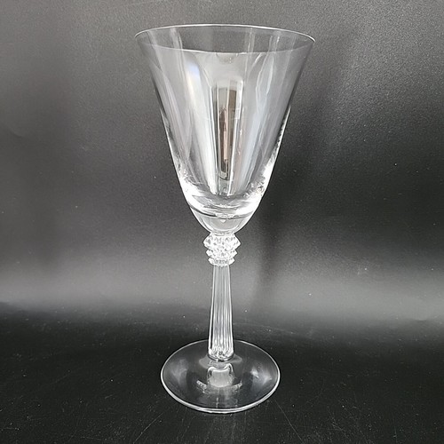 Set of 4 Vtg 7.5" Water Goblets Sceptre Clear by FOSTORIA Crystal Blown Glasses - Picture 5 of 8