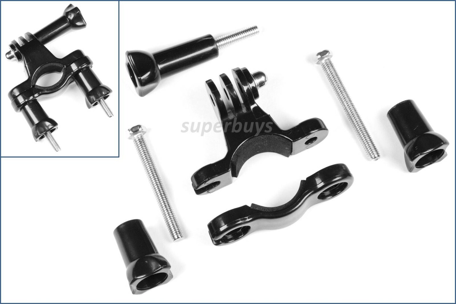 Gopro Action Camera Handle Bar Mount Motorcycle Bicycle Hero 6 7 8 Handlebar-image