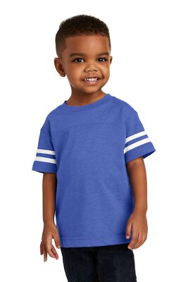 Rabbit Skins RS3037 Toddler Short Sleeve Football Fine Jersey Crew Neck T-Shirt