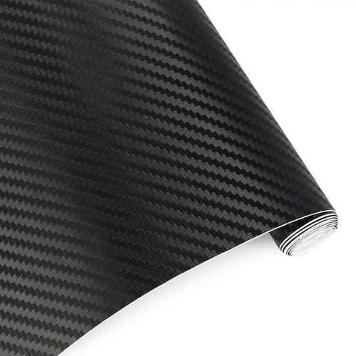 Black 7D Carbon Fibre Vinyl Wrap Sheet Film Sticker Car Wrap Air Bubble Free UK - Picture 12 of 13