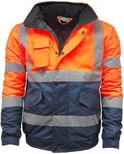 Strormway Hi Vis Viz Jacket High Visibility Safety Bomber Work Wear Waterproof