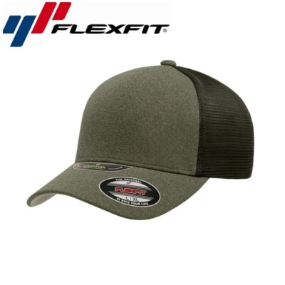 Flexfit 110F One Ten Snapback Red Trucker Cap L/XL Olive Schwarz