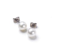Boccia Titan Ohrstecker Perle 0536-01