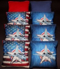 Custom Patriotic Air Force Military 8 ACA Regulation Handmade Cornhole bags B21