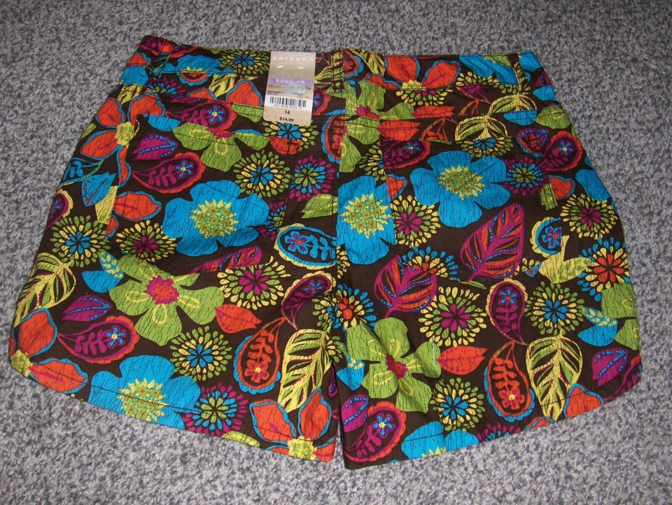 Nuevo con etiquetas Top Total Girl púrpura algodón animal print (14-16), pantalones cortos florales Arizona 14 Foto 4 de 4