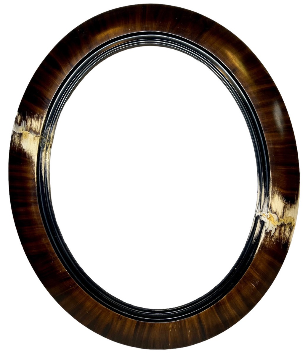 Antique Art Deco picture Oval frame 25.5 X 21.5” (20x 16